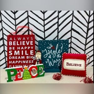 Christmas Variety of Joyful Jolly Christmas Decorations Bundle